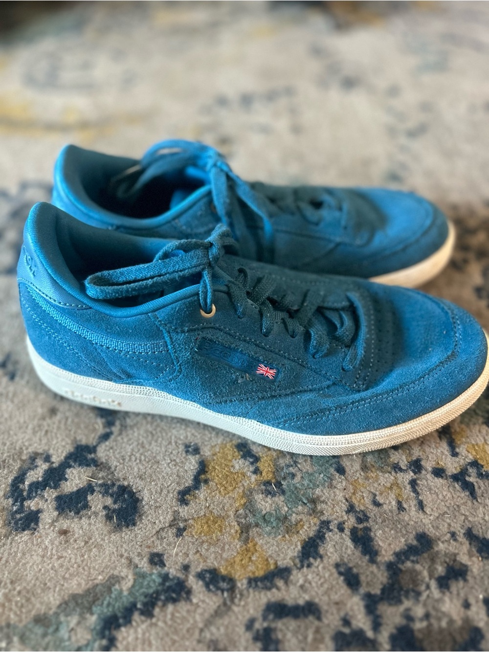 Reebok classic Montana cans Teal Suede Casual Sneakers - Blue size 8